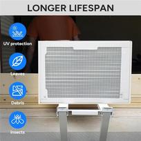 AB66-Oro kondicionierių dangalai lauko langų blokams: Tinklinis užvalkalas Midea U formos oro kondicionieriui 8000BTU, 10000BTU, , Atsparus vandeniui balta