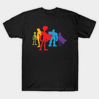 Men Black Print T-shirt Teen Titans - Cartoon Network No-Cut Transfer Paper Print Cotton Tshirt XL juoda