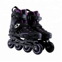 Professional Inline Roller Skates for Adults - Unisex Single Row Freestyle Skates Size 40 juoda