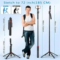 Portable camera tripod wireless remote control 360° rotation for video recording live streaming juoda
