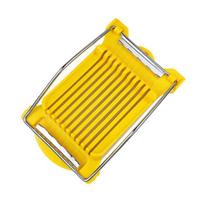 Multifunctional Food Slicer Stainless Steel 10-Wire Cutter Safe Hand Guard Slicer for Lunch Meat Sausages Eggs Bananas Strawberries Kitchen Gadget geltona