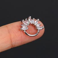 1 vnt. Y2k Auskaras Helix Daith Tragus Žiedas Moterims Mergaitėms Aukso Spalvos Cirkonio Auskaras Cartilage Auskaras Mergaitiškas Naujas Papuošalas