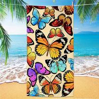 Butterfly Beach Towel, Digital Printing Thin Quick-Dry Anti-Sand Microfiber Lightweight for Swim, Yoga, Travel, Gym, Gift W40*H60(CM)