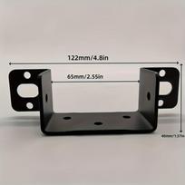 4 vnt. tvirtas U formos kampinis laikiklis, sutvirtintas metalinis jungiklis medinės lentynos atramai, lovos rėmo adapteris 6,5 cm pločio 4pcs