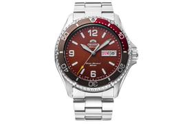 Orient Mako-3 Automatinis nardymo laikrodis 200m Rankinis užvedimas 3 coliai Matinis raudonas