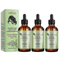 3pcs Rosemary Mint Scalp & Hair Strengthening Oil With Biotin & Essential Oils, Nourishing Treatment Split Ends And Dry Hair