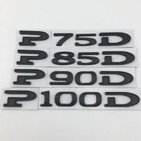 P75D P85D P90D P100D letter logo car sticker for Tesla MODEL 3 X S Y refit rear boot labels trunk displacement digital decal P75D juoda