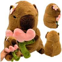 Plush Toy Capybara Flower Tulip Plush Toy 30 Cm