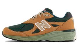 New Balance 990 v3 Pagaminti JAV „Tan/Green“ sportbačiai M990WG3 37