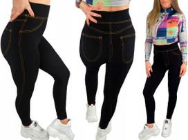 Legginsy Bezszwowe Elastyczne Getry Bambus Xl/2Xl