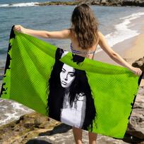 dainininkės gerbėjų piešiniai šauni c-charli xcx b-Brat Rankšluostis minkšti Paplūdimio rankšluosčiai Kelioninis rankšluostis maudynės Vasaros šventė Atostogos maudynės Baseinas Stovyklavietė Dovana W40*H60(CM)