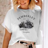 Pride and Prejudice T-Shirt Jane Austen Gift Pemberley Light Academic Shirt Literature Literary Books Shirt Bookish Reading S balta