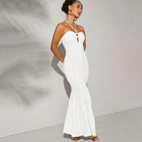 Spring and Summer New Arrival Women's Dress with Halter Neck High Waist Slim Fit Elegant Temperament and Fishtail Long Skirt S balta