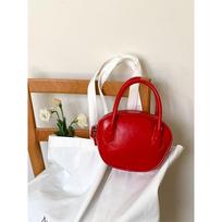 Small messenger bag women's personality fashion niche style shoulder mini bag styling leather lipstick hand carry bowling bag raudona