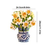 Mothers Day 3D Pop Up Flower Greeting Card Handmade Thank You Postcard Creative 3D Bouquet Greeting Card Mom Girlfriend Gift