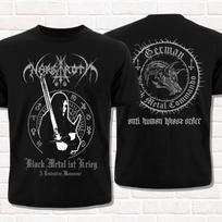 Juodo Metalo Marškinėliai  Black Metal ist Krieg  Gotikinis Spaudas, Senoviniai Grupės Koncertų Marškinėliai su Paslaptingais Simboliais 100% Medvilnė Streetwear Marškinėliai S