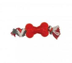 Žaislas Play Strong kaulas guminis su virve 9cm