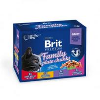 Brit Premium konservuotas pašaras katėms maiš. Family Plate 1200 g (12×100 g)