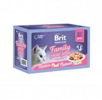 Brit Premium Cat konservuotas pašaras katėms maiš. Fillets in Jelly Family Plate 1020 g (12×85 g)