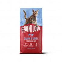 CARNILOVE ACTIVE Cat Salmon & Turkey Sterilised sausas pašaras katėms 6 kg