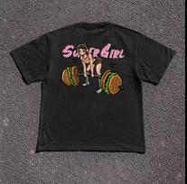 Women's Heavyweight Cotton Dumbbell Lifting Sports T-Shirt S juoda