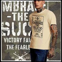 Combat t-shirt military embrace the suck infantry machine gunner veteran tee S