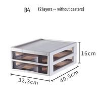 Mobile Multi-Layer Plastic File Cabinet for Under Desk Organization be ratų spalva