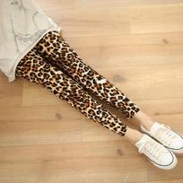 Moteriški aukšto liemens retro leopardo rašto leginsai - pilvą kontroliuojančios sėdmenis pakeliančios kelnės, tamprios kasdienės ir laisvalaikio aprangos gray