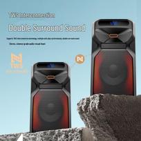 NEWMINE A2 Portable Karaoke Bluetooth Speaker with Dual Mics CN plug (adapter included)