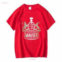 Mauser Firearms T Shirt German Guns k98 WW1 WW2 Logo Men's Gun Germany long or short sleeves vintage Washed homme S