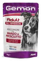 Gemon all breeds adult konservuotas pašaras suaugusiems šunims su jautienos ir kumpio gabalėliais 100g