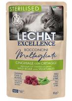 Lechat Exc. konservai sterilizuotoms katėms su šerniena ir daržovėmis 85g