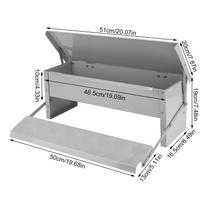 Automatic Chicken Feeder with Weatherproof Lid Rat Proof Chicken Feeder Metal Chicken Feeder for Chickens Geese Ducks Turkeys