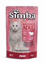 Simba konservuotas pašaras katėms su mėsa ir žirneliais 100g