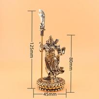 Solid Brass Guan Gong Tea Pet Home Decor Martial God Ornament