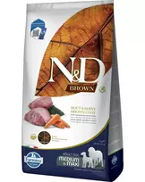 FARMINA N&D BROWN – DOG Dry Lamb Spirulina&Carrot ADULT MED&MAX 7 kg