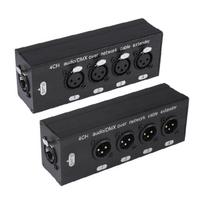 4 Channel XLR Port Replicator with Shielded CAT6 Internet Cable Connection Sound Splitter for Studio Equipment 1
