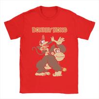 Men Women Donkeys Video Game Kongs monkey T Shirt Cotton Graphic Printing T-Shirt  Clothing Outfits S