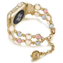 Strap For Apple watch 6 band 40mm 44mm iWatch band 38mm 42mm Women Night Luminous Pearl bracelet Apple watch series 3 4 5 se 6 For 38mm-40mm