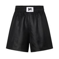 MO&Co. Women's High-Waist Sporty Logo Shorts XS 155 juoda