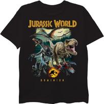 Jurassic World berniukų Dominion Raptor ir T-rex bėgimo marškinėliai S juoda
