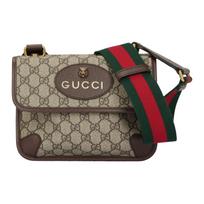 Gucci Gg Supreme Dvipusė Tigro Galvos Magnetinė Sagtis Atidarymas Ir Uždarymas Vienos Peties Drobės Siuvinėjimas Odiniai Kraštai Messenger Bag Box(Basic Set+Box) juodmedis/ruda