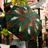 Penguin Horse Butterfly Parrot Animal Umbrella for Outdoor Travel Use, Auto Open-Close 8-Rib Umbrella Exquisite Gift for Family and Friends