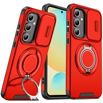 For Samsung S20 FE Case Galaxy S23 FE S21 S22 S23 Cover Magnetic Ring Armor Slide Camera Lens Case Magsafe Wireless Charge Cover Galaxy S21