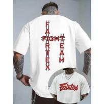 New Summer Men's Pure Cotton T-shirt Combat Suit Fairtex Printed Sports Comfortable Breathable Loose Short Sleeved Women's Top S juoda