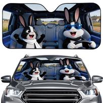 Crazy Rabbit Car Windshield Sunshade: Aluminum Foil, Foldable Sun Block One Size