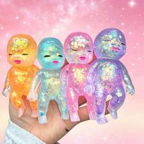 Natasha Juoda lėlė Squishy žaislas 4 vnt. Maltodekstrino juoda lėlė Streso mažinimo žaislas Lėtai kylantis dekompresinis žaislas Mielas spaudžiamas žaislas vaikams ir suaugusiems