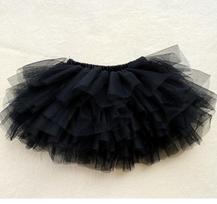 Girls 6 Layers Tutu Skirt for Birthday Princess Mini Party Tulle 130cm juoda