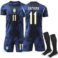 2026 FIFA Pasaulio taurė Brazilija Išvykos #11 RAPHINHA Sportinis Treniruočių Džersio Rinkinys su Kojinėmis Paaugliai Vaikai Suaugusieji Individualus Vardas Futbolo Rinkiniai 16