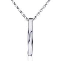 Personality Geometric Square Spiral Pendant Necklace for Mens Hip Hop Rock Chokers Stainless Steel Chain Punk Party Zircon Gift